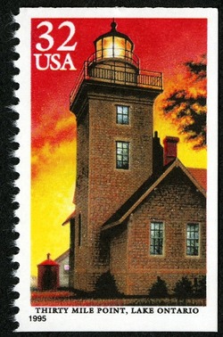 Thirty Mile Point - Lake Ontario United States Postage Stamp | Great Lakes Lighthouses