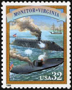 Monitor - Virginia United States Postage Stamp | Civil War