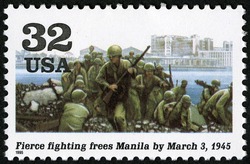 Fierce Fighting Frees Manilla United States Postage Stamp | World War II