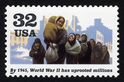 World War II Has Uprooted Millions United States Postage Stamp | World War II