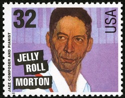 Jelly Roll Morton United States Postage Stamp | Jazz Musicians