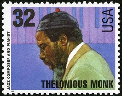 Thelonious Monk United States Postage Stamp | Jazz Musicians