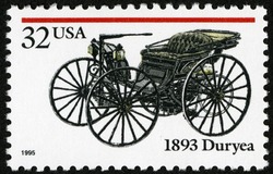 1893 Duryea United States Postage Stamp | Antique Automobiles