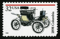 1898 Columbia United States Postage Stamp | Antique Automobiles