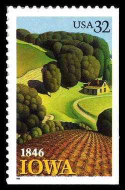 Iowa Statehood - Booklet Single United States Postage Stamp
