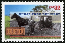 Rural Free Delivery United States Postage Stamp
