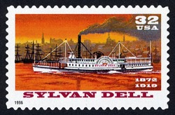 Sylvan Dell United States Postage Stamp | Riverboats