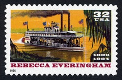 Rebecca Everingham United States Postage Stamp | Riverboats