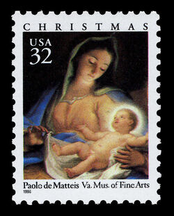 Paolo De Matteis - Madonna and Child United States Postage Stamp