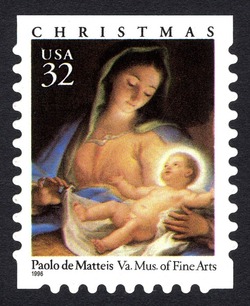 Paolo De Matteis - Madonna and Child - Booklet Single United States Postage Stamp
