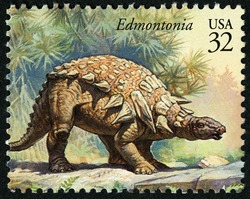 Edmontonia United States Postage Stamp | The World of Dinosaurs