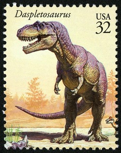 Daspletosaurus United States Postage Stamp | The World of Dinosaurs