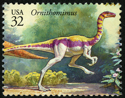 Ornithomimus United States Postage Stamp | The World of Dinosaurs