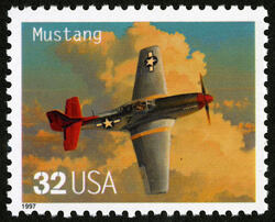 Mustang United States Postage Stamp | Classic American Aircraft