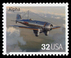 Alpha United States Postage Stamp | Classic American Aircraft