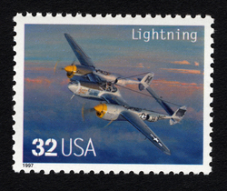 Lightning United States Postage Stamp | Classic American Aircraft