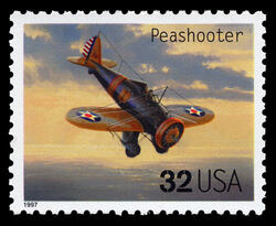 Peashooter United States Postage Stamp | Classic American Aircraft