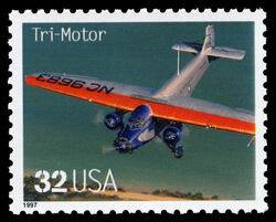 Tri-Motor United States Postage Stamp | Classic American Aircraft