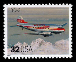 DC-3 United States Postage Stamp | Classic American Aircraft