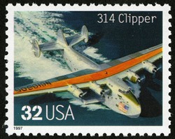 314 Clipper United States Postage Stamp | Classic American Aircraft
