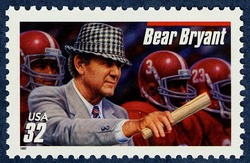 Bear Bryant - Red Bar Above Name United States Postage Stamp | Football Coaches