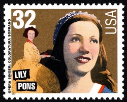 Lily Pons United States Postage Stamp | Opera Singers