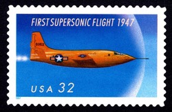 First Supersonic Flight United States Postage Stamp
