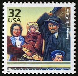 Immigrants Arrive United States Postage Stamp | Celebrate the Century - 1900s