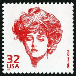 Gibson Girl United States Postage Stamp | Celebrate the Century - 1900s