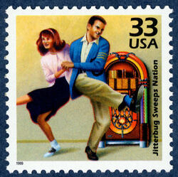 Jitterbug Sweeps Nation United States Postage Stamp | Celebrate the Century - 1940s