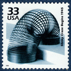 Slinky Craze Begins United States Postage Stamp | Celebrate the Century - 1940s