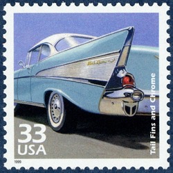 Tail Fins and Chrome United States Postage Stamp | Celebrate the Century - 1950s