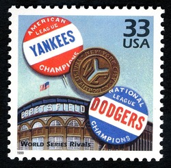 World Series Rivals United States Postage Stamp | Celebrate the Century - 1950s