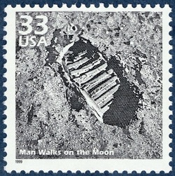 Man Walks on the Moon United States Postage Stamp | Celebrate the Century - 1960s