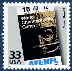 Super Bowl I United States Postage Stamp | Celebrate the Century - 1960s
