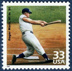 Roger Maris - 61 in 61 United States Postage Stamp | Celebrate the Century - 1960s