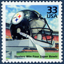 Steelers Win Four Super Bowls United States Postage Stamp | Celebrate the Century - 1970s