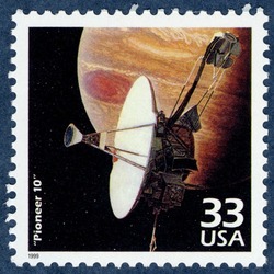 Pioneer 10 United States Postage Stamp | Celebrate the Century - 1970s