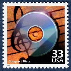 Compact Discs United States Postage Stamp | Celebrate the Century - 1980s
