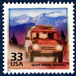 Sport Utility Vehicles United States Postage Stamp | Celebrate the Century - 1990s