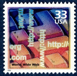 World Wide Web United States Postage Stamp | Celebrate the Century - 1990s
