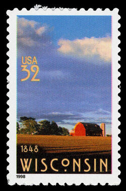 Wisconsin Statehood United States Postage Stamp