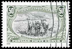 Western Mining Prospector United States Postage Stamp | 1898 Trans-Mississippi