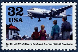 Berlin Airlift Delivers Food and Fuel United States Postage Stamp