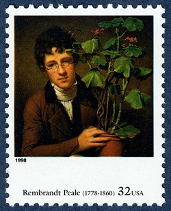 Rembrandt Peale - Rubens Peale With a Geranium United States Postage Stamp | Four Centuries of American Art