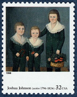 Joshua Johnson - The Westwood Children United States Postage Stamp | Four Centuries of American Art