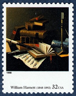 William Harnett - Music and Literature United States Postage Stamp | Four Centuries of American Art