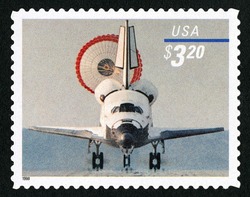 Space Shuttle Landing - Priority Mail United States Postage Stamp