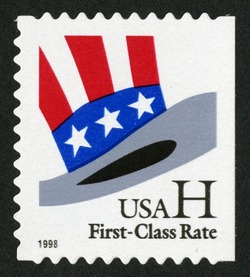 Uncle Sam's Hat - H-rate - Die Cut - Booklet Single United States Postage Stamp