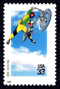 BMX Biking United States Postage Stamp | Extreme Sports